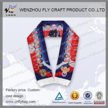 Plastic colorful customized microfiber sports scarf